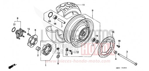 REAR WHEEL GL1500CW de 1998